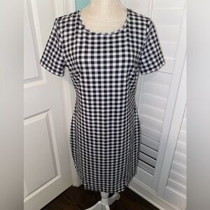 Shein black and white gingham dress